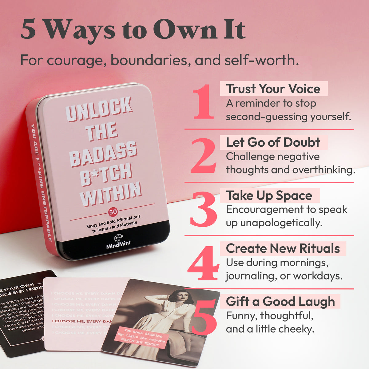 Sassy Badass Affirmation Cards