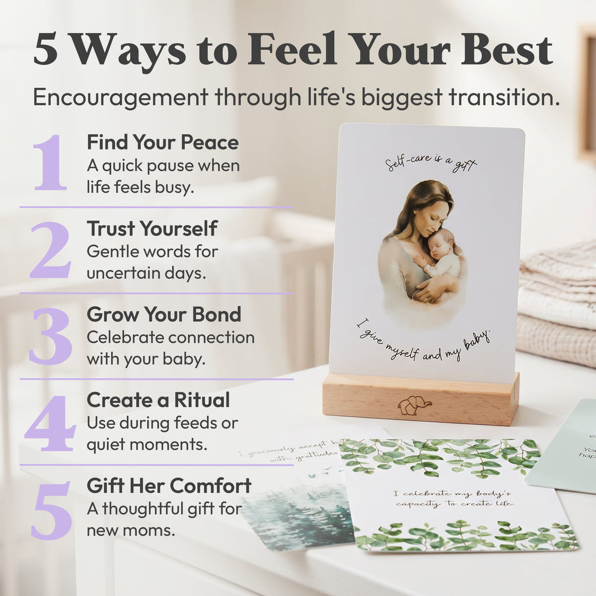 New Mom Postpartum Affirmation Cards