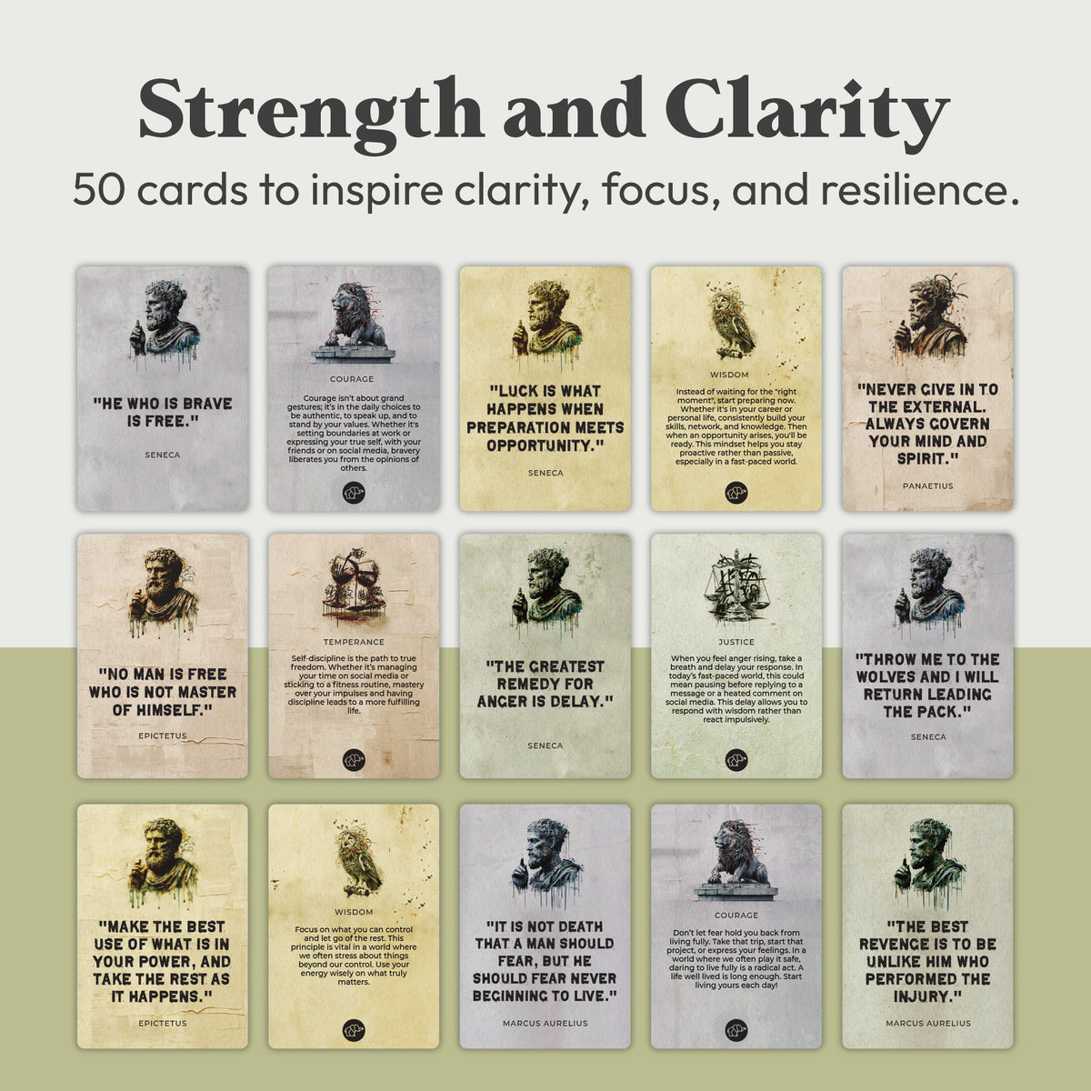Daily Stoic Affirmation Cards