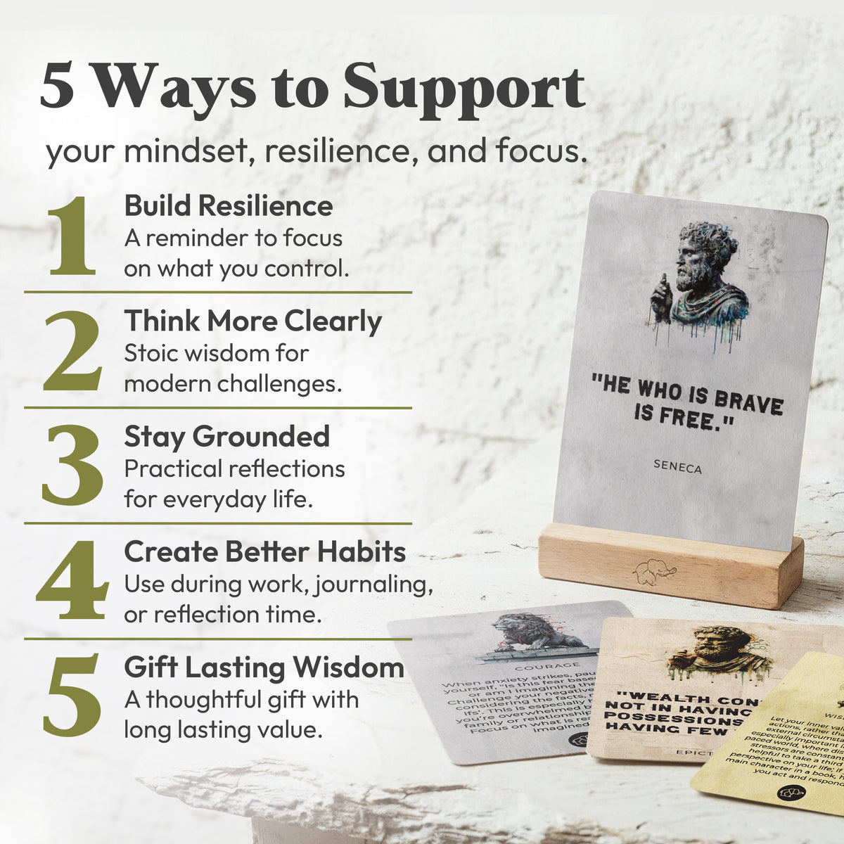 Daily Stoic Affirmation Cards